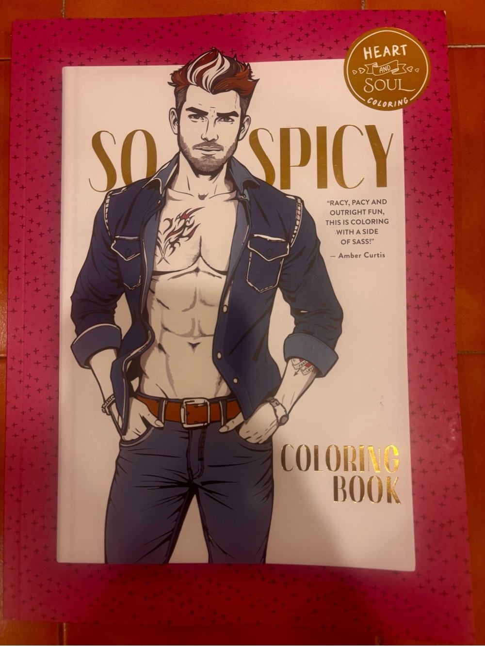 Art And Soul Pink 'So Spicy' Illustrated Coloring Book